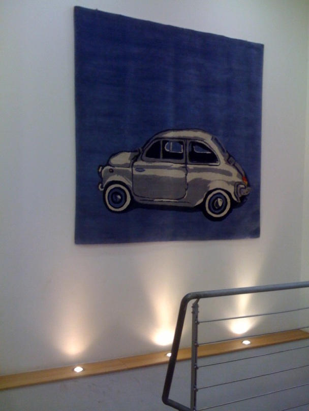 A portrait of a Fiat 500, made by Matthew Watkins on his iPhone.
