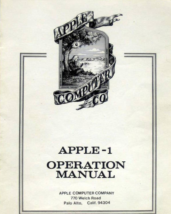 The original manual comes with the Apple 1.