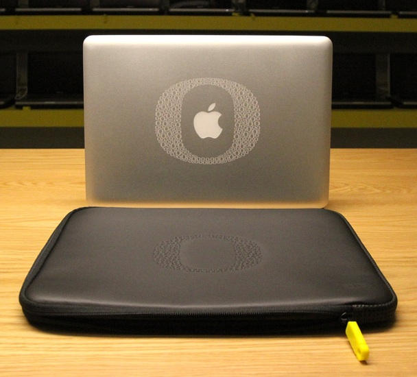 An engraved Mac with matching case. @Joe Mansfield.