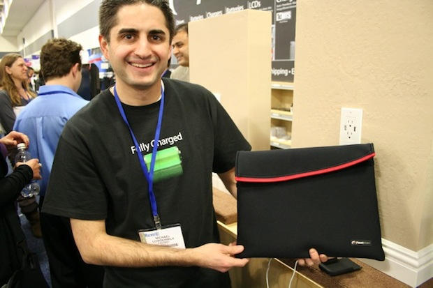 FastMac's Michael Lowdermilk holds up the Impact Sleeve.