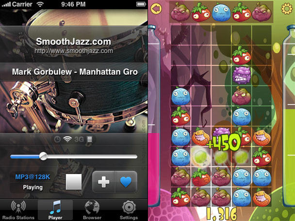 Left: Internet Radio Box. Right: Bad Apples.