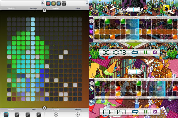 Left: Beatwave for iPad. Right: Beat It!