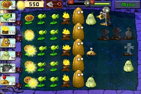 PlantsvsZombies-iPhone-Night