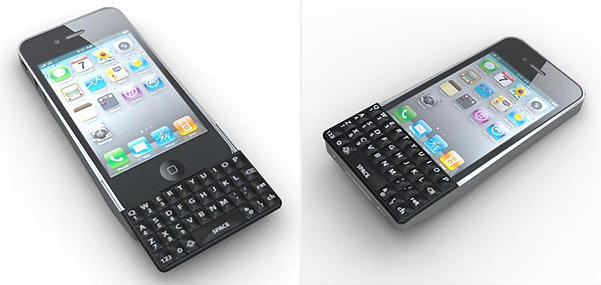 iPhone with sliding QWERTY keyboard (images: Altamash Jiwani)