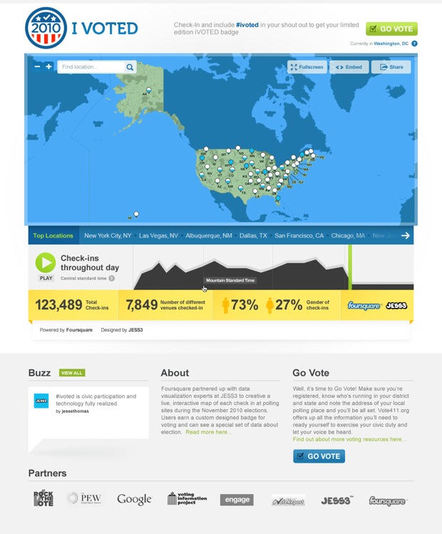 Hip To Be Square, Foursquare That Is: US Voters With iPhones Can Share Their Experiences With Friends
