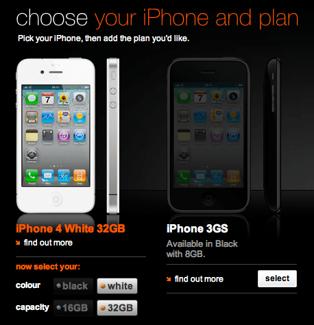 Orange White iPhone