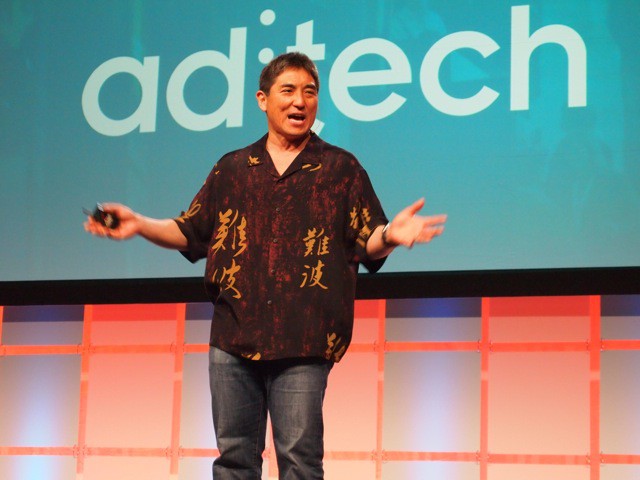 Author and former Apple evangelist Guy Kawasaki speaks at the Ad:Tech conference in San Francisco.