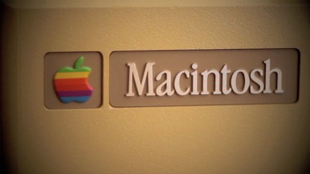 Apple's bitten apple rainbow logo
