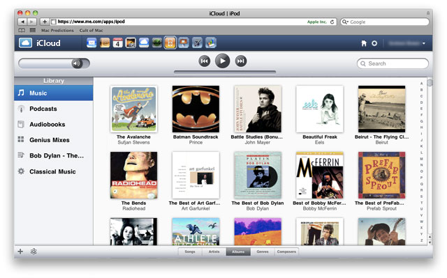 Concept mockup of new iCloud service