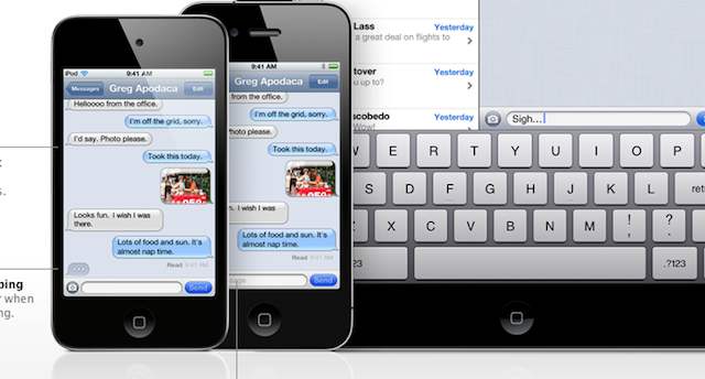 iMessage iPhone iPod iPad