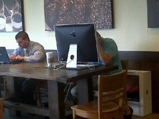 If you go to the Apple Store in July, you might just see this as people piggyback Apple's WiFi to download Lion.