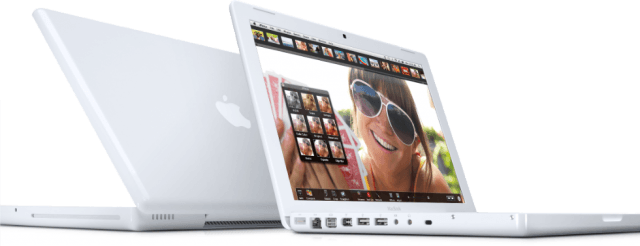 white MacBook