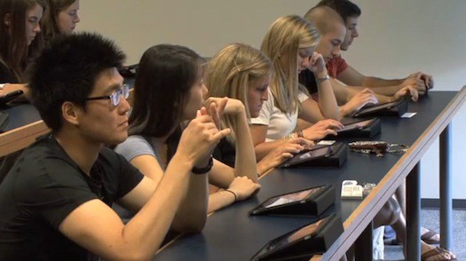 The University of Notre Dame's iPad-friendly classroom.