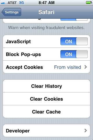 Safari history