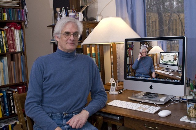 George Woodrow III and his iMac
