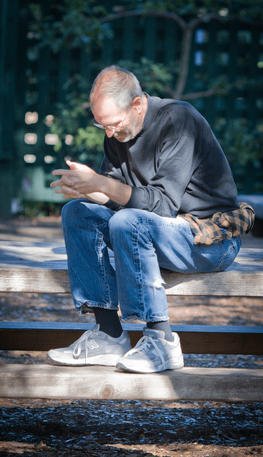 Sitting, thinking, in the park, June 2011 - Image by Ryan Katsanes