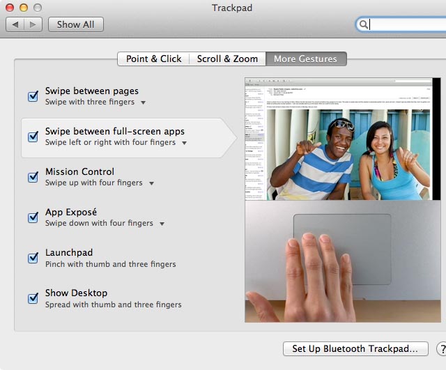 Activating secret gesture