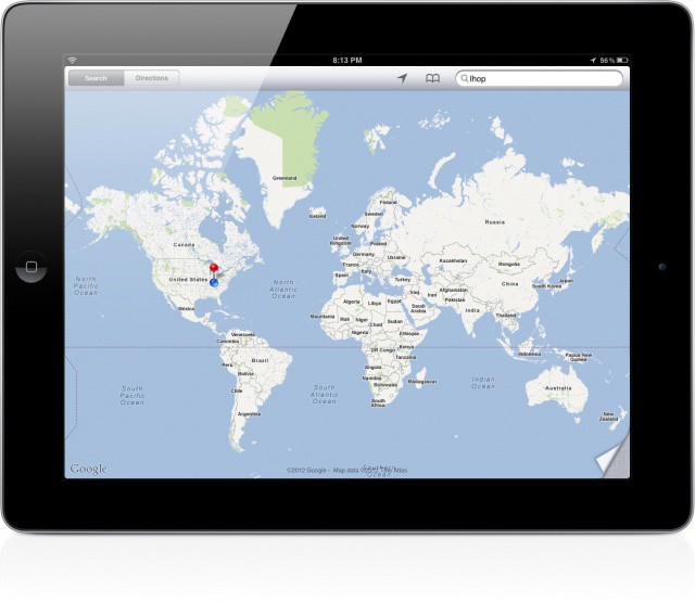 Google Maps on iPad