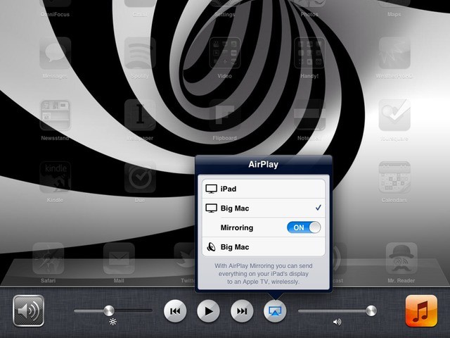 Stream any screen or app by double-tapping the home button and swiping right