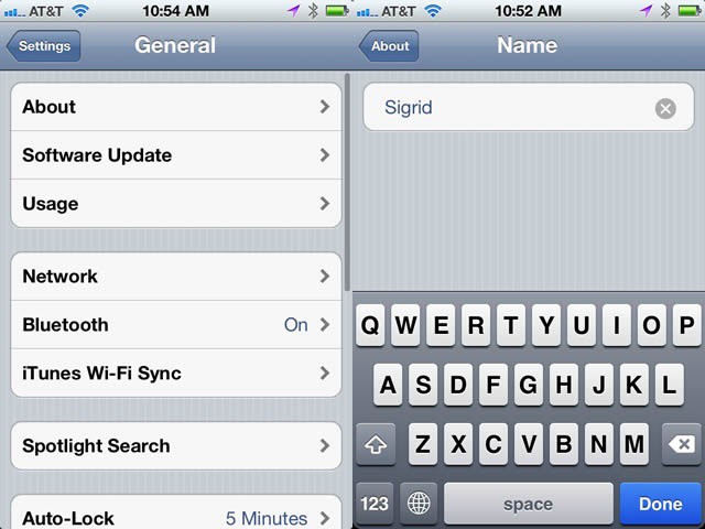 Rename Your iPhone