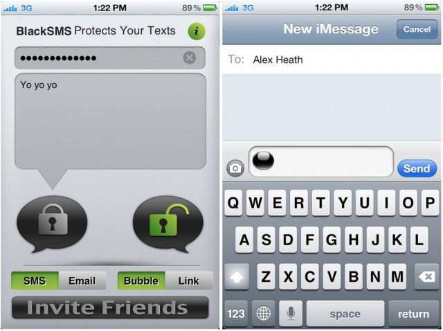 Private messages stay private with Black SMS