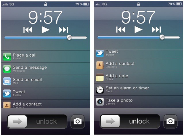Lots of handy shortcuts get added to your lock screen with FlashLock.