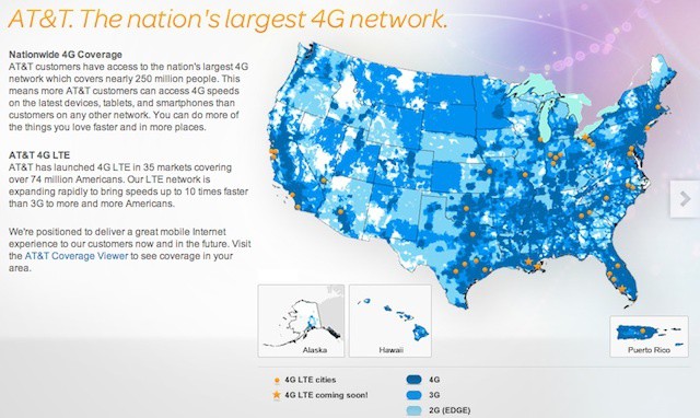AT&T's LTE service won't be as fast as Verizon in several markets