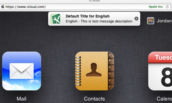 iCloud.com notifications in action