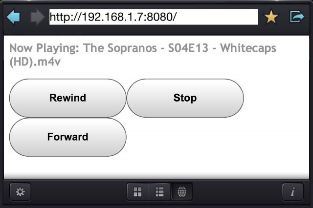 The new browser-based remote is ugly but effective.