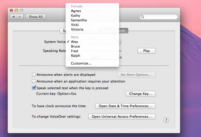 Make Your Mac Speak To You