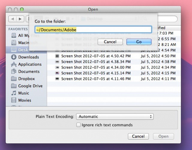Keyboard Shortcuts Open Dialog