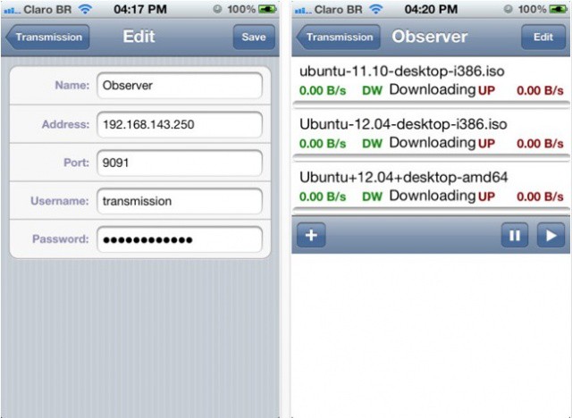 Transmission RPC allows you to control your BitTorrent downloads remotely.