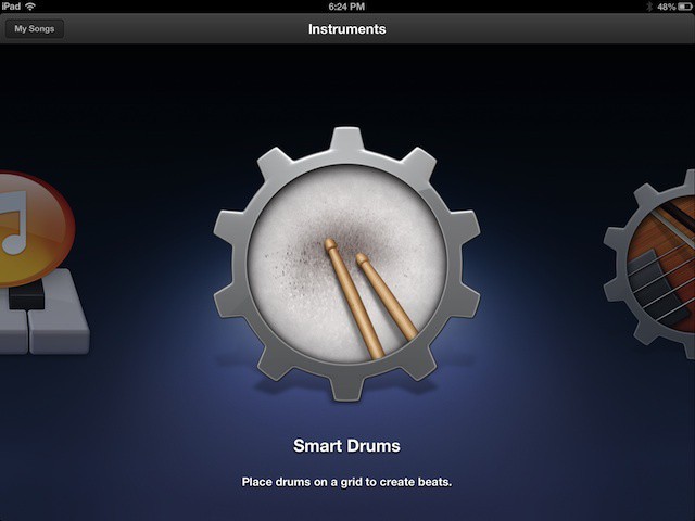 Smart Drums make GarageBand easy for non-drummers.