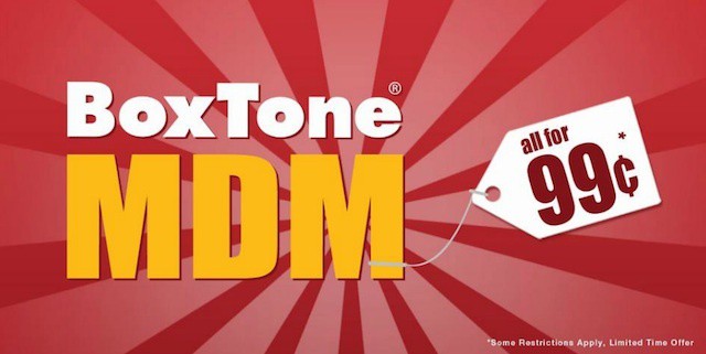 BoxTone turns up the competition for iOS/mobile management with $0.99 offer.