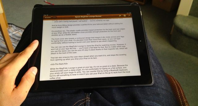 Works wonderfully on your lap.