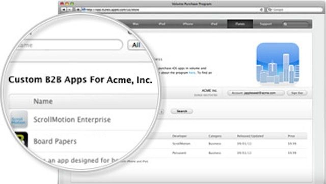 Business to business app development is likely to be a growing enterprise trend. Apple has a solution, even if it isn't yet a perfect one.