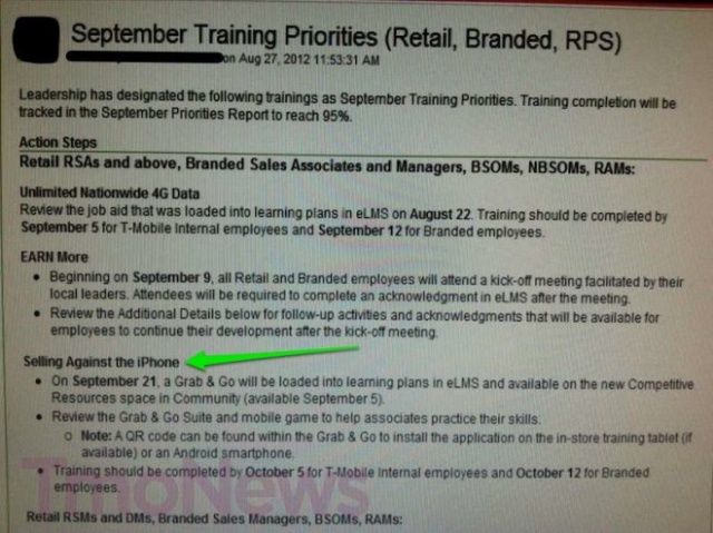 Go to T-Mobile for an iPhone 5 and you could be coming away with an Android.