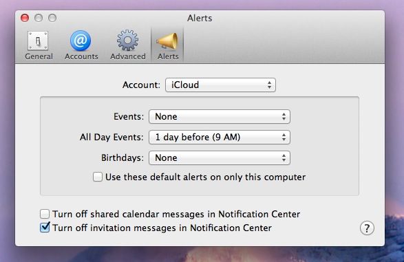 Calendar Notifications