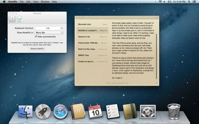 A note-taking app that doesn't take over your desktop.