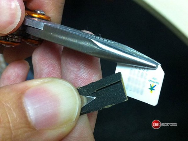 The nano-SIM isn't just smaller than the micro-SIM — it's also thinner.