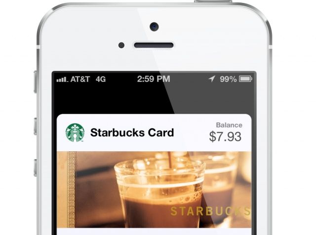 Starbucks in Passbook on iPhone 5