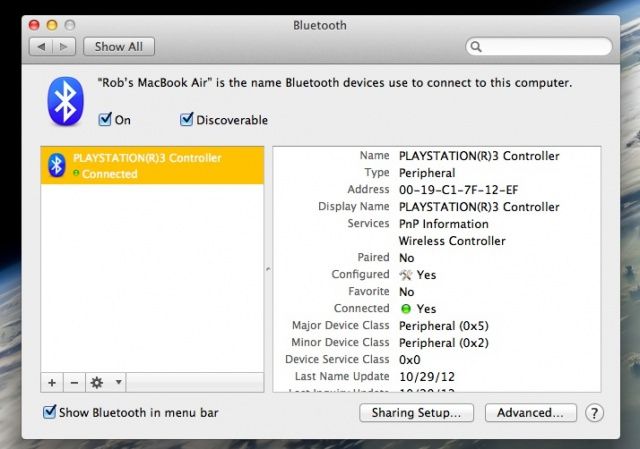 Playstation 3 Controller On Mac