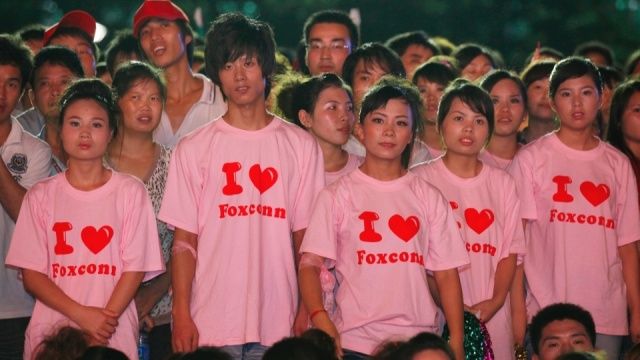 Foxconn may be hiring less workers because existing workers are more willing to stay on.
