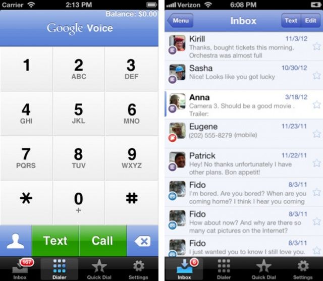 Google Voice iPhone