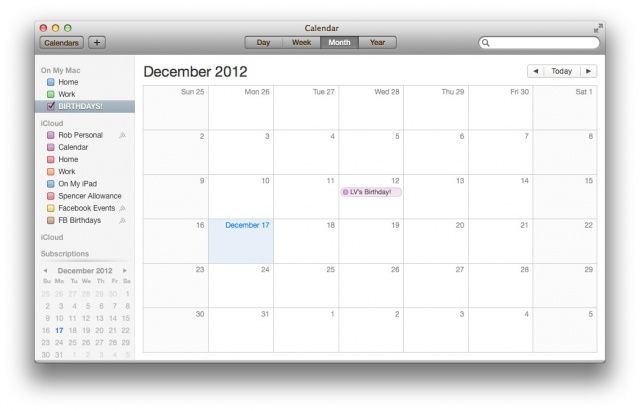 One Calendar At A Time