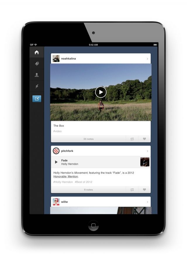 Tumblr on the iPad