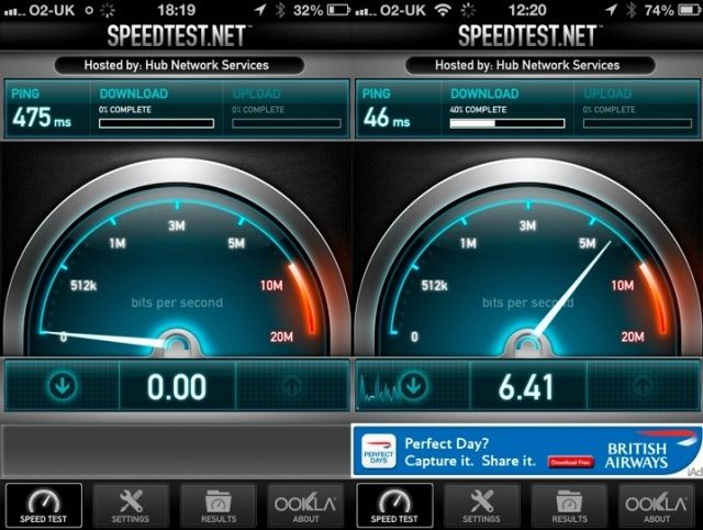 Test your speed, up and down