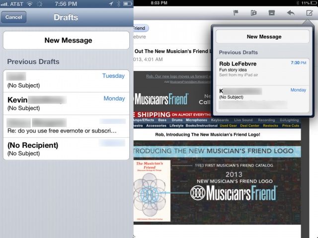 Draft iOS Mail