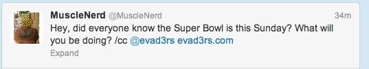 Well, it won't be watching football.
