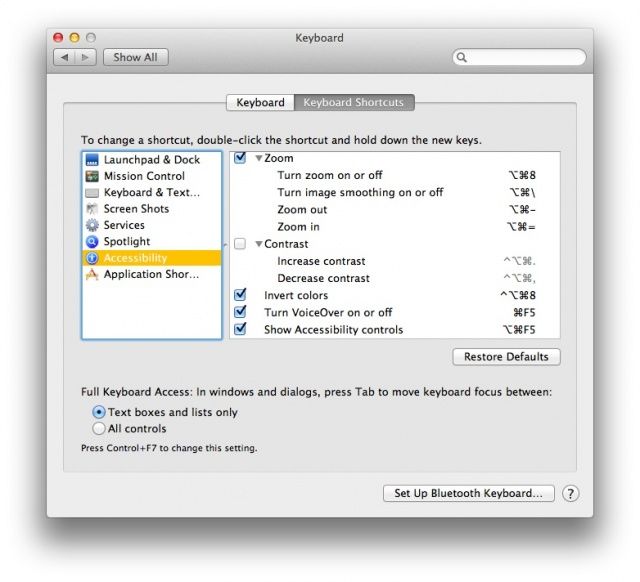 Invert Colors Keyboard Shortcut